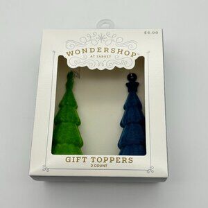 🆓FREE ITEM 🆓: Wondershop 2ct Flocked Tree Christmas Gift Topper, Blue/Green